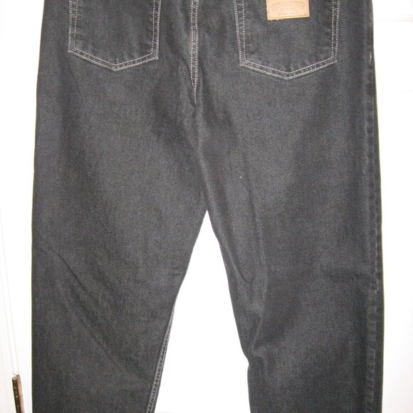 Haband Tailgater Jeans Men's 36 Long Hidden Elastic Waist Black Denim - Picture 4 of 4